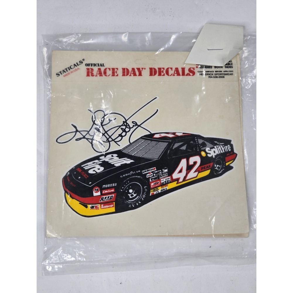 Vtg 2 KYLE PETTY #42 NASCAR RACING DECAL STICKER Sports Cars Race Competition